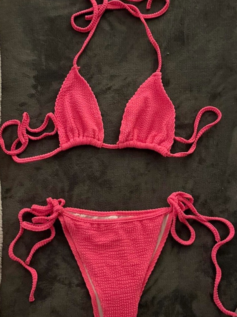 Hot Pink adjustable bikini set